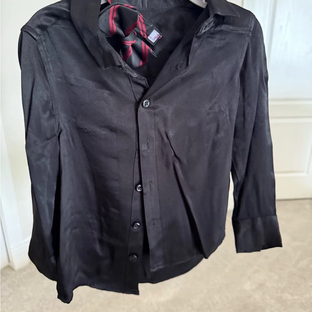 Black Sequin Boys' Blazer - Stylish Party Jacket - Picture 3 of 6